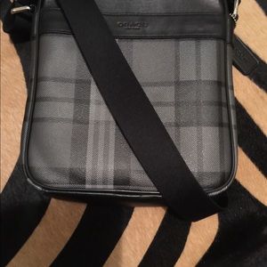 COPY - COACH LEATHER AND CANVAS MESSENGER BAG